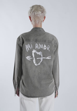 Chemise en Jean Brodée "Mi Amor"