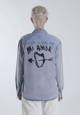 Chemise en Jean Brodée "Mi Amor"