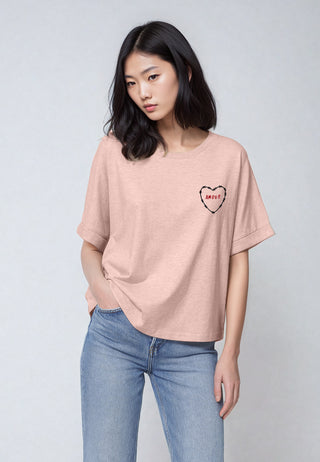 T-shirt Oversize Brodé "Amour"