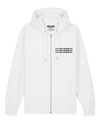 Hoodie à Zip Brodé "Same Story"