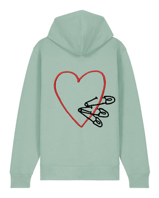 Hoodie à Zip Brodé "Pins"