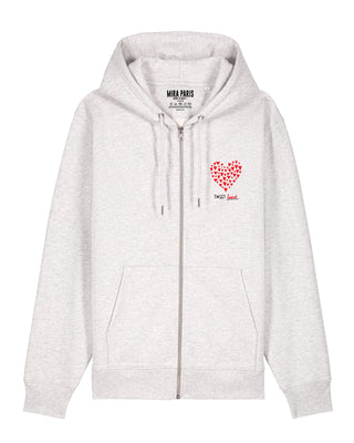 Hoodie à Zip Brodé "Sweet Heart"