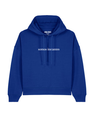 Cropped Hoodie Brodé "Somos Instantes"