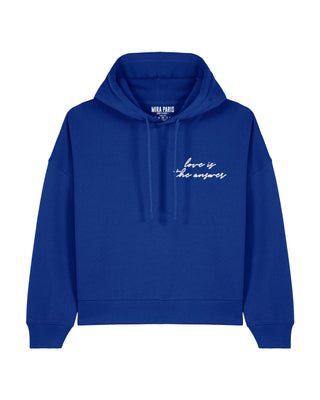 Cropped Hoodie Brodé "Love is The Answer"