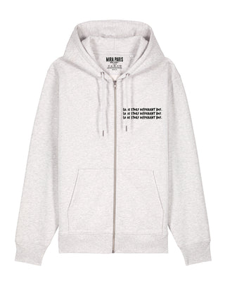 Hoodie à Zip Brodé "Same Story"