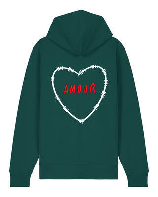 Hoodie à Zip Brodé "Amour"