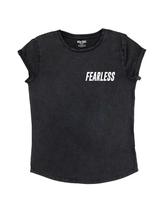 T-shirt Roll Up Brodé "Fearless"