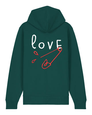 Hoodie à Zip Brodé "Love"