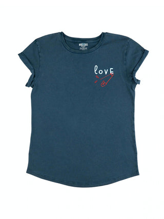 T-shirt Roll Up Brodé "Love"