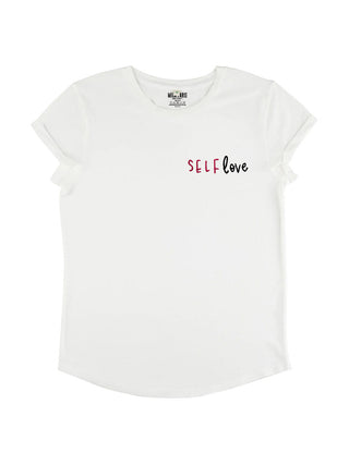 T-shirt Roll Up Brodé "Self Love"