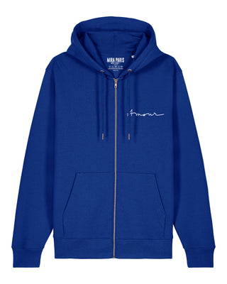 Hoodie à Zip Brodé "Amour"