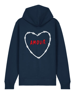 Hoodie à Zip Brodé "Amour"