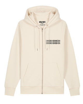 Hoodie à Zip Brodé "Same Story"