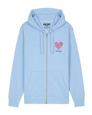 Hoodie à Zip Brodé "Sweet Heart"