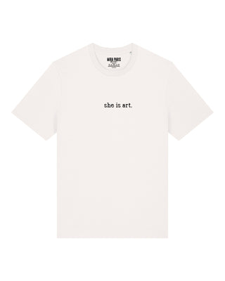 T-shirt Classic Brodé "She is Art"