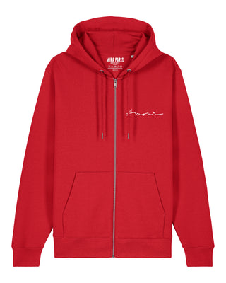 Hoodie à Zip Brodé "Amour"