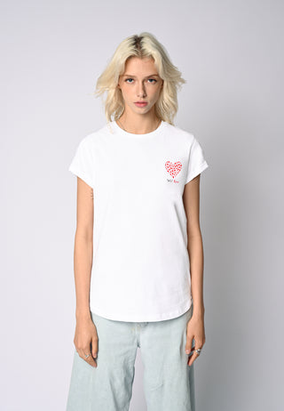 T-shirt Roll Up Brodé "Sweet Heart"