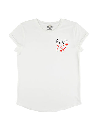 T-shirt Roll Up Brodé "Love"