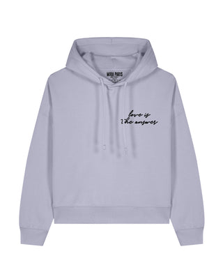 Cropped Hoodie Brodé "Love is The Answer"