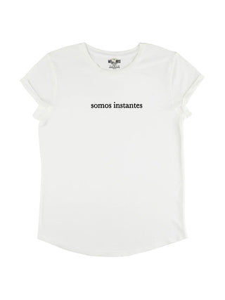 T-shirt Roll Up Brodé "Somos Instantes"