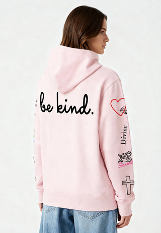 Hoodie à Zip Brodé "Be Kind"