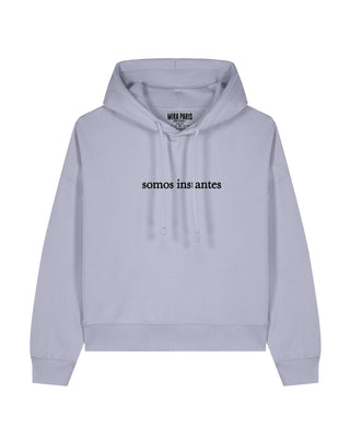 Cropped Hoodie Brodé "Somos Instantes"