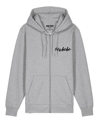 Hoodie à Zip Brodé "Habibi"