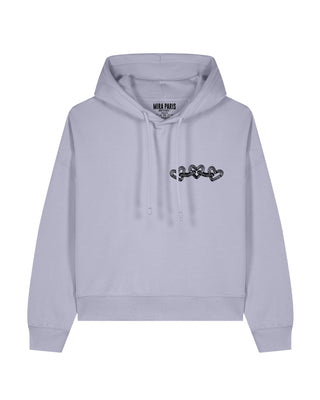 Cropped Hoodie Brodé "Chains"