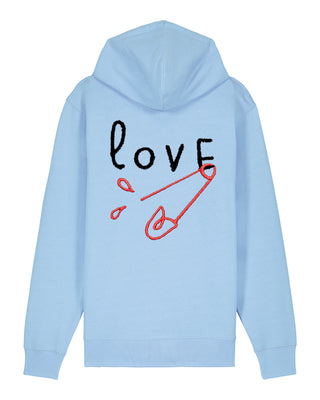 Hoodie à Zip Brodé "Love"