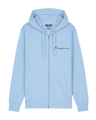 Hoodie à Zip Brodé "Amour"