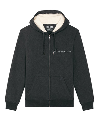 Hoodie Sherpa Brodé "Amour"