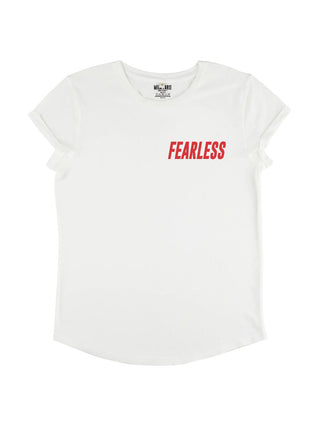 T-shirt Roll Up Brodé "Fearless"