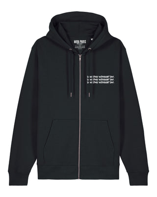 Hoodie à Zip Brodé "Same Story"