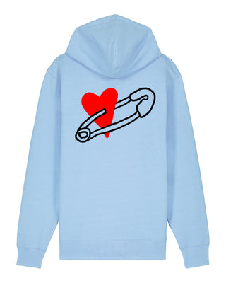 Hoodie à Zip Brodé "Coeur Pins"