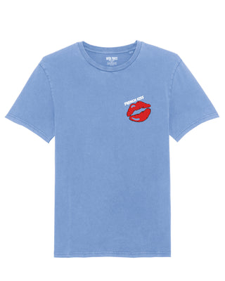 T-shirt Vintage Brodé "French Kiss"