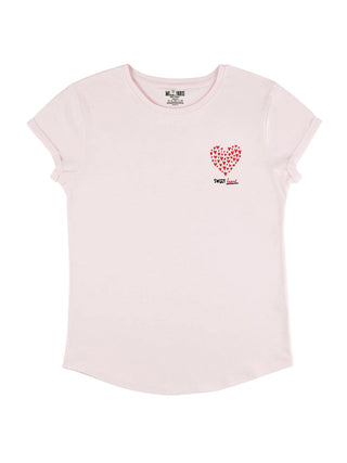 T-shirt Roll Up Brodé "Sweet Heart"