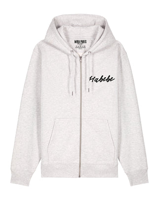 Hoodie à Zip Brodé "Habibi"