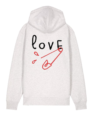 Hoodie à Zip Brodé "Love"