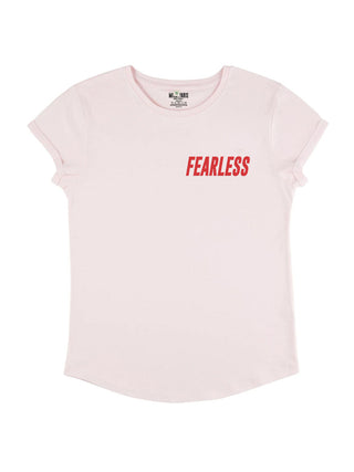 T-shirt Roll Up Brodé "Fearless"