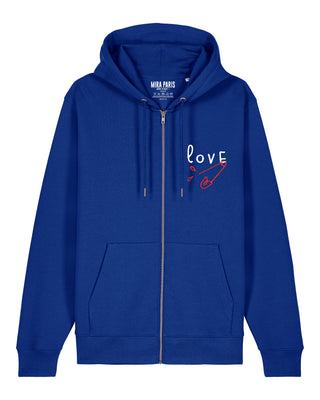 Hoodie à Zip Brodé "Love"