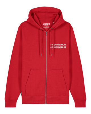 Hoodie à Zip Brodé "Same Story"