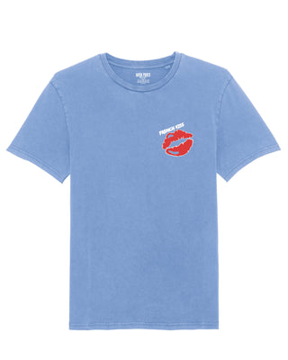 T-shirt Vintage Brodé "French Kiss"