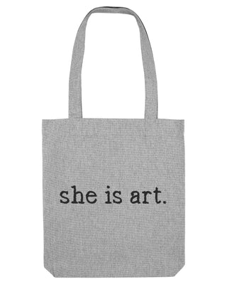 Tote Bag Brodé "She Is Art"