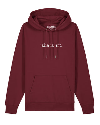 Hoodie Classic Brodé "She is Art"