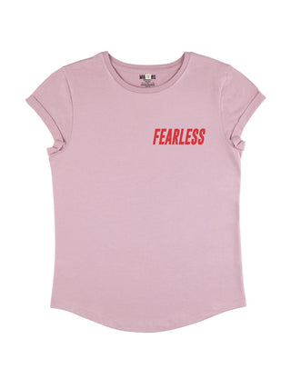 T-shirt Roll Up Brodé "Fearless"