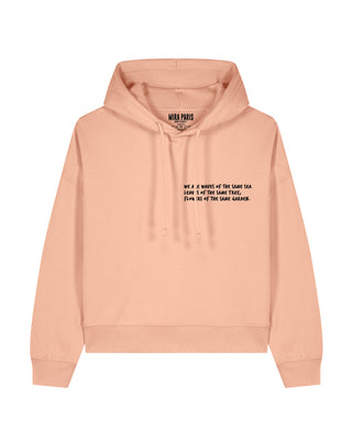 Cropped Hoodie Brodé "Waves"