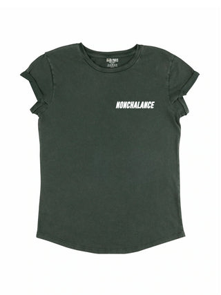 T-shirt Roll Up Brodé "Nonchalance"