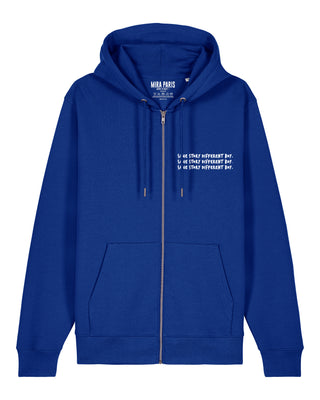 Hoodie à Zip Brodé "Same Story"