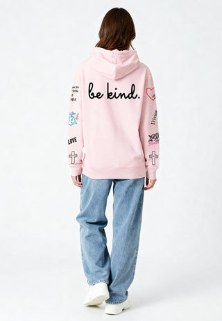 Hoodie à Zip Brodé "Be Kind"