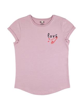 T-shirt Roll Up Brodé "Love"